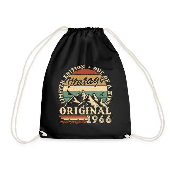1966 Vintage Rétro Cadeau D'anniversaire - Sac de sport léger - noir - Devant