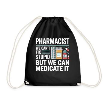 Pharma Humor Medicate It - Turnbeutel - Schwarz - Vorne