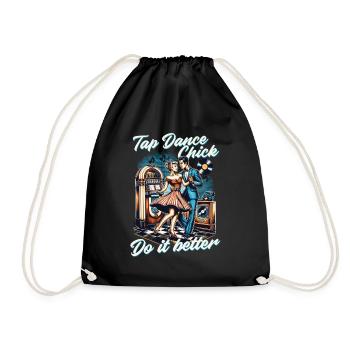 Claquettes Claquettes Danseuse de claquettes - Sac de sport léger - noir - Devant