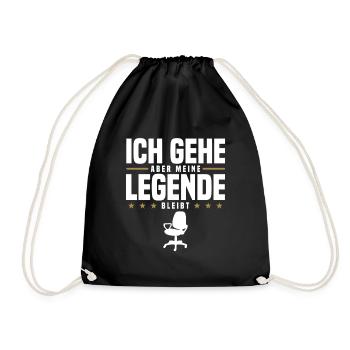 Abschied Kollege - Turnbeutel - Schwarz - Vorne