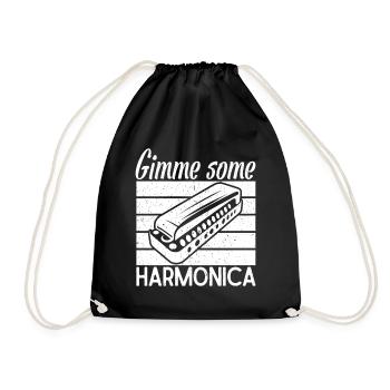 Harmonica Musican Gimme Some Harmonica - Drawstring Bag - black - Front