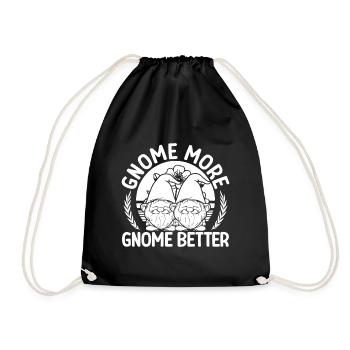 Gnome Costume Men Gnome More Gnome Better Gnome - Drawstring Bag - black - Front