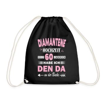 60 ans de relation Anniversaire de mariage - Sac de sport léger - noir - Devant