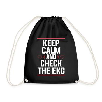 Cardiac Tech Keep Calm And Check The Cath Lab - Turnbeutel - Schwarz - Vorne