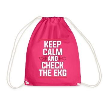 Cardiac Tech Keep Calm And Check The Cath Lab - Turnbeutel - Fuchsia - Vorne