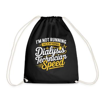 Dialysis Technician Tempo - Drawstring Bag - black - Front