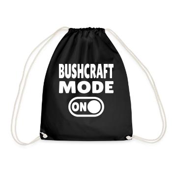 Bushcraft Mode ON – Waldleben einschalten - Turnbeutel - Schwarz - Vorne