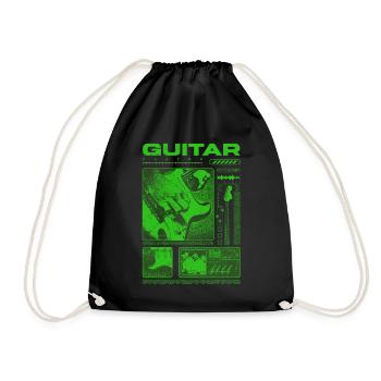 Guitariste Guitariste Rock Musicien streetwear - Sac de sport léger - noir - Devant