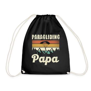 Motif du papa parapente - Sac de sport léger - noir - Devant