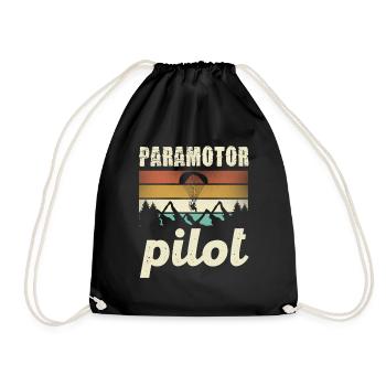 Paramotor Pilot Retro Sunset - Sac de sport léger - noir - Devant