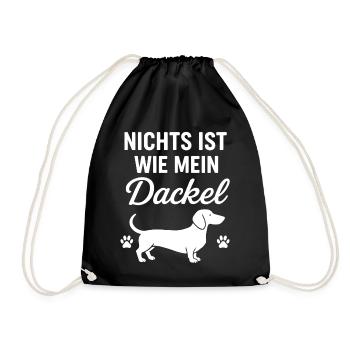 Teckel disant l’amour - Sac de sport léger - noir - Devant