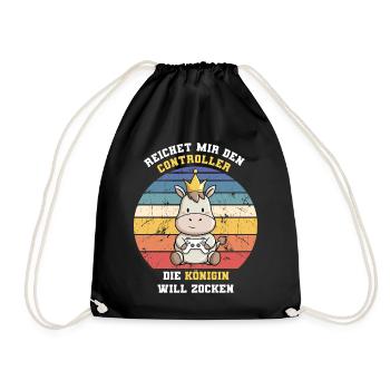 The queen wants to gamble - Drawstring Bag - black - Front