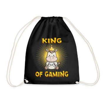 game junkie gaming - Turnbeutel - Schwarz - Vorne