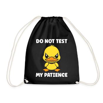 Grumpy Duckling Patience - Turnbeutel - Schwarz - Vorne
