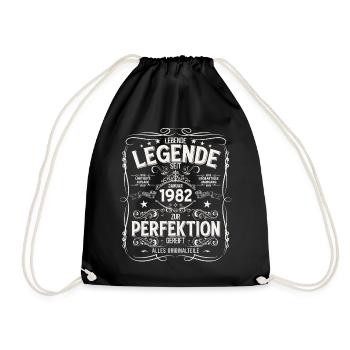 Légende du 44e anniversaire Millésime de janvier 1982 - Sac de sport léger - noir - Devant