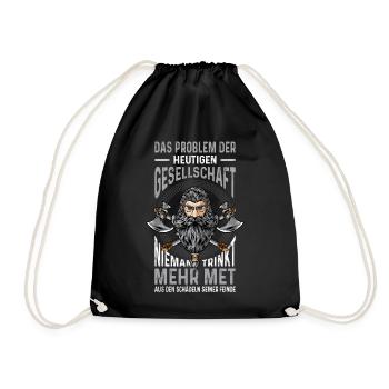 Tenues vikings Valhalla Mythologie nordique - Sac de sport léger - noir - Devant