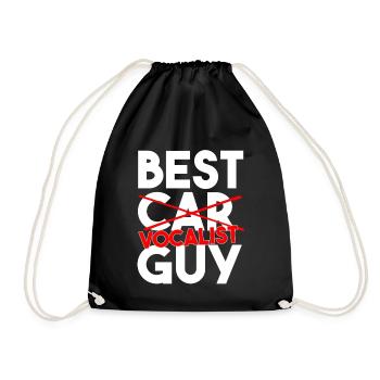 Best Vocalist Guy Ever Funny Singing Musician Love - Drawstring Bag - black - Front