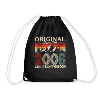 20th Birthday Original January Volume 2006 - Drawstring Bag - black - Front
