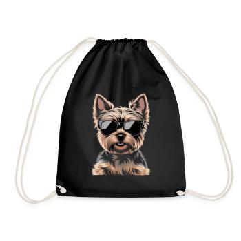 Yorkshire Terrier - Sac de sport léger - noir - Devant
