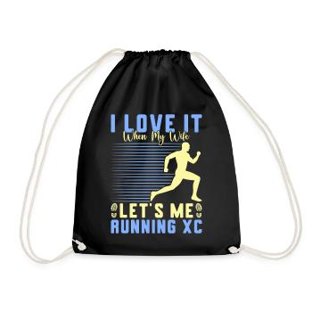 Lustiges XC Running Geschenk XC Runner Edition - Turnbeutel - Schwarz - Vorne