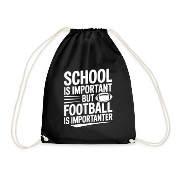 L’école est importante mais le football est plus important - Sac de sport léger - noir - Devant