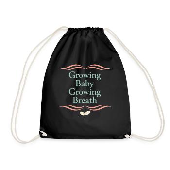 Prenatal Yoga Expectant Mother - Drawstring Bag - black - Front