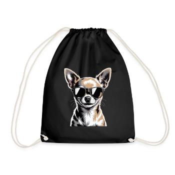Chihuahua - Drawstring Bag - black - Front