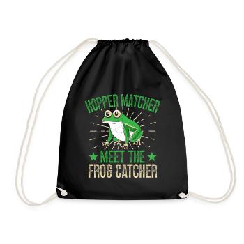 Frog Catcher Hopper Matcher Frog - Turnbeutel - Schwarz - Vorne