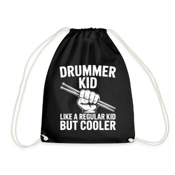 Drummer Spruch Lustiges Schlagzeuger Geschenk - Turnbeutel - Schwarz - Vorne