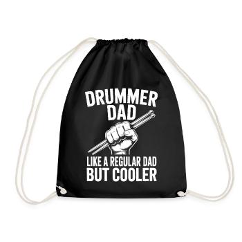 Drummer Spruch Lustiges Schlagzeuger Geschenk - Turnbeutel - Schwarz - Vorne