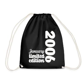 Janvier 2006 Anniversaire Cadeau Vintage Rétro - Sac de sport léger - noir - Devant