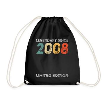 18e anniversaire Légendaire depuis 2008 - Sac de sport léger - noir - Devant