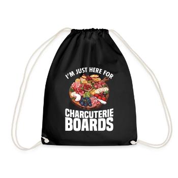 Fabrication de plateau de charcuterie, plateau de fromages ardoise - Sac de sport léger - noir - Devant