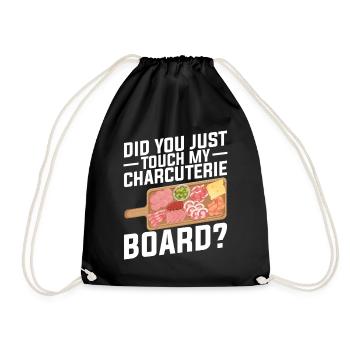 Tableau d’artiste charcuterie avec couvercle de couverture fromage - Sac de sport léger - noir - Devant