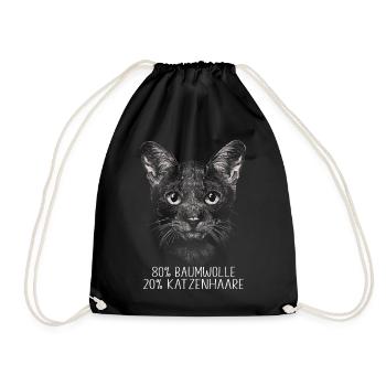 Dictons de chats Cadeau de chat propriétaire de chat - Sac de sport léger - noir - Devant
