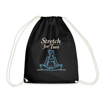 Prenatal Yoga Expectant Mother - Drawstring Bag - black - Front