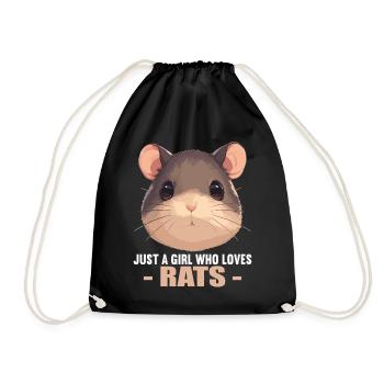 Rat Rat - Drawstring Bag - black - Front