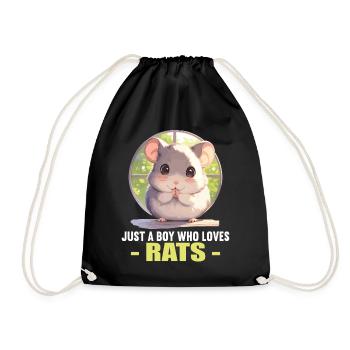 Rat Rat - Drawstring Bag - black - Front