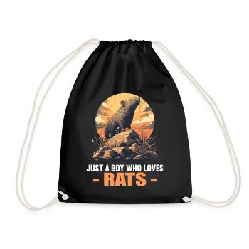Rat Rat - Drawstring Bag - black - Front