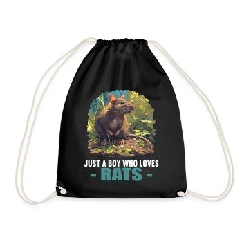 Rat Rat - Drawstring Bag - black - Front