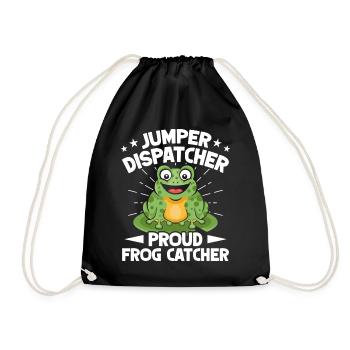 Frog Catcher Dispatcher Proud Frog - Turnbeutel - Schwarz - Vorne