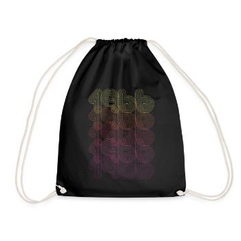 1966 Cadeau Anniversaire Rétro Futuriste Vintage - Sac de sport léger - noir - Devant
