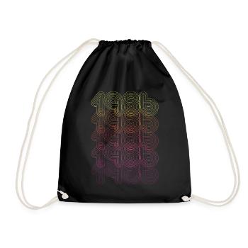 1986 Cadeau Anniversaire Rétro Futuriste Vintage - Sac de sport léger - noir - Devant
