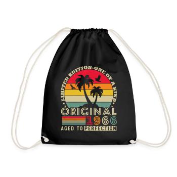 1966 Vintage Rétro Cadeau D'anniversaire - Sac de sport léger - noir - Devant