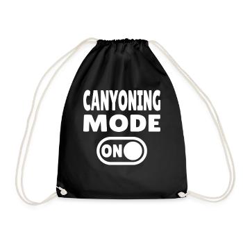 Canyoning Mode ON – Switch to adrenaline - Drawstring Bag - black - Front