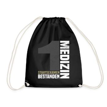 1. Staatsexamen Medizin - Turnbeutel - Schwarz - Vorne