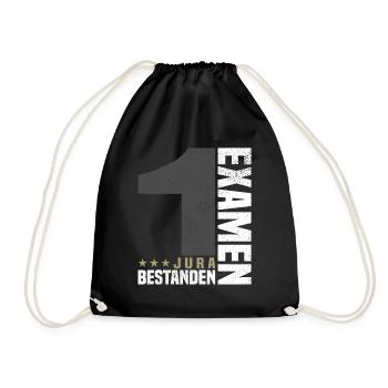 Congratulations 1st Exam Law - Drawstring Bag - black - Front