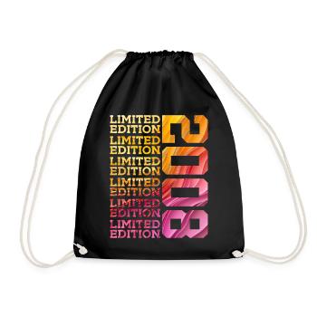 LIMITED EDITION 2008 18 YEARS 18TH BIRTHDAY - Drawstring Bag - black - Front
