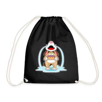 Gâteau d’anniversaire de chien - Sac de sport léger - noir - Devant