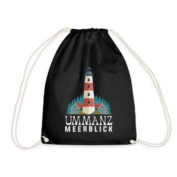 Ostsee Urlaub UMMANZ MEERBLICK Lustiges - Turnbeutel - Schwarz - Vorne